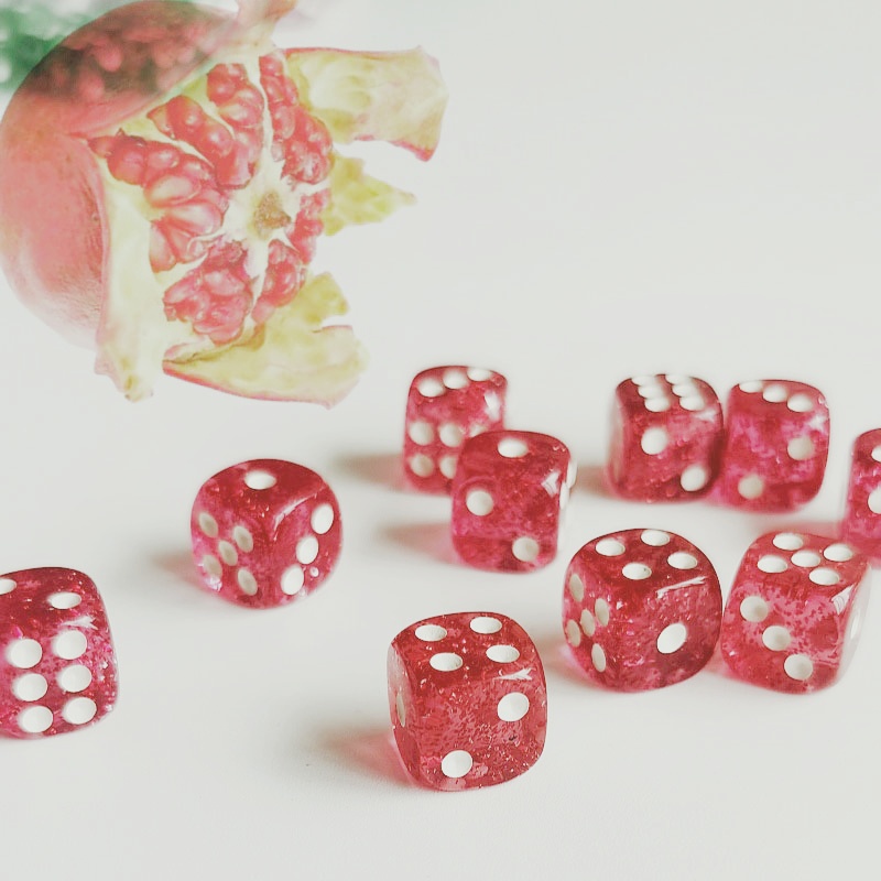 Board Game Digital - Set of 10pcs Glitter Dice Roller