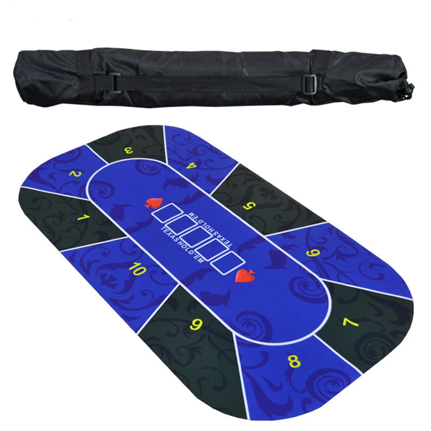 Board Game Digital - 1.2*0.6m Texas Hold'em Poker Rubber TableCloth