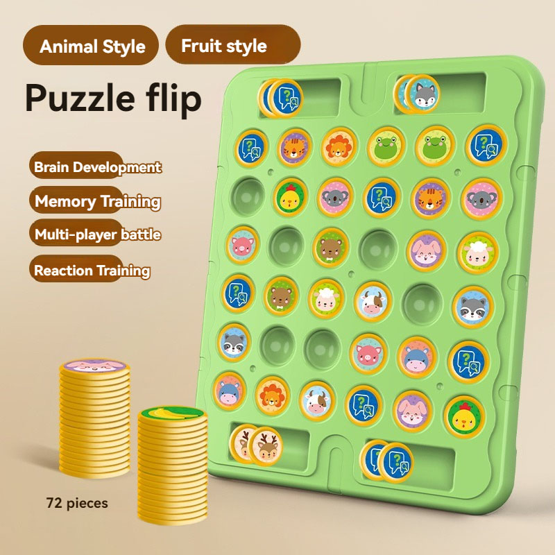Board Game Flip 7 - New Animal Flip Chess Board Games