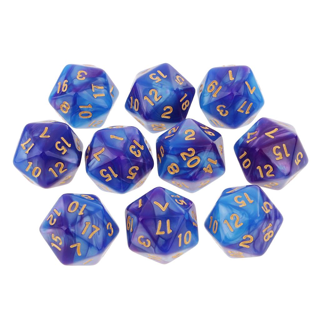 Board Game Digital - 10pcs Polyhedral 20 Sided Dice D20