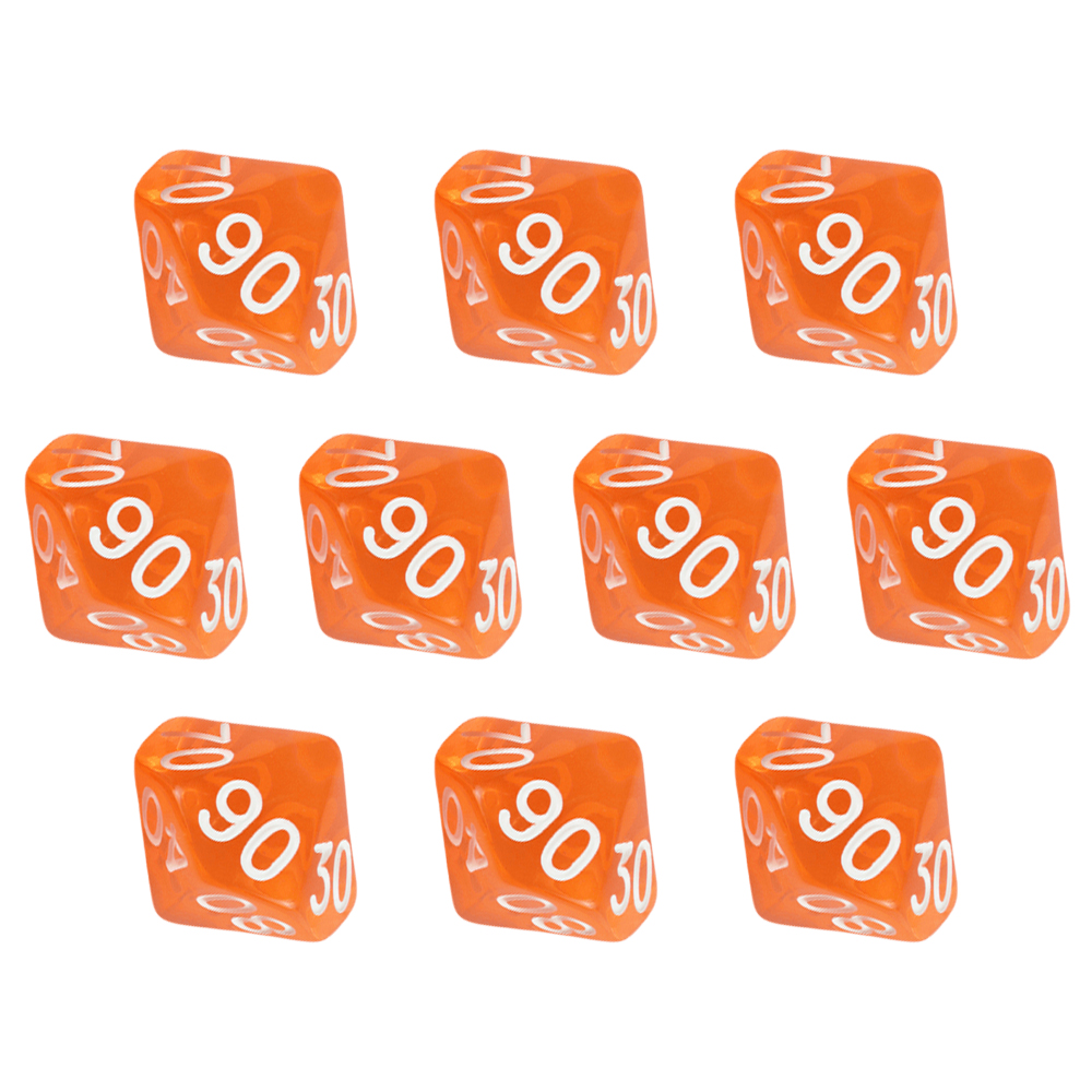 D10(00-90) Dice Set 10pcs Tran - Board Game Digital 评论和价格