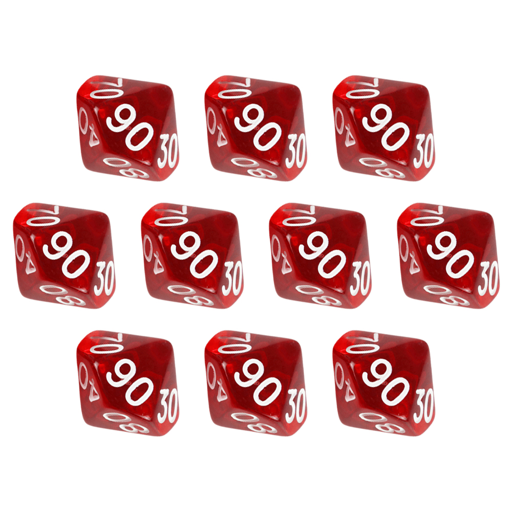 D10(00-90) Dice Set 10pcs Tran - Board Game Digital 评论和价格