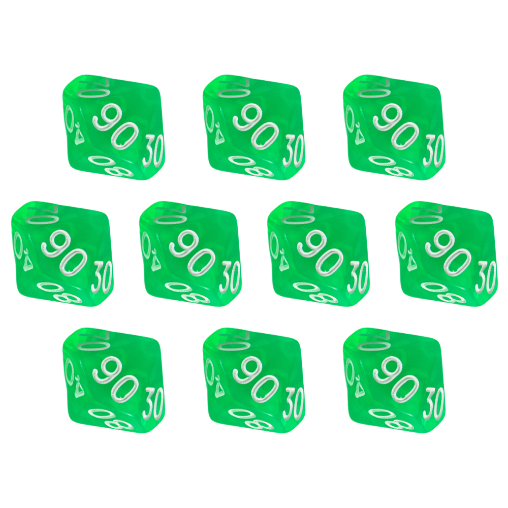 D10(00-90) Dice Set 10pcs Tran - Board Game Digital 评论和价格