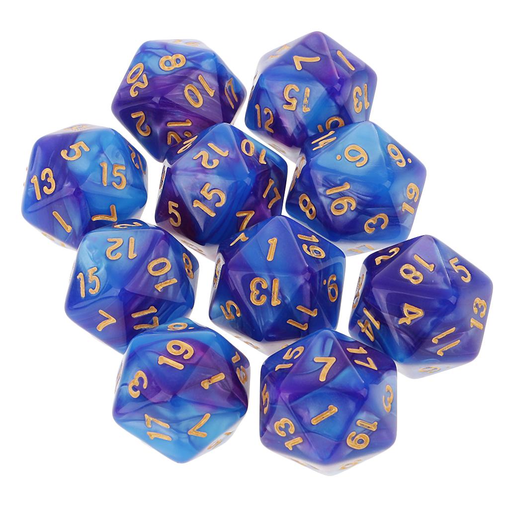 10pcs Polyhedral 20 Sided Dice - Board Game Digital 评论和价格
