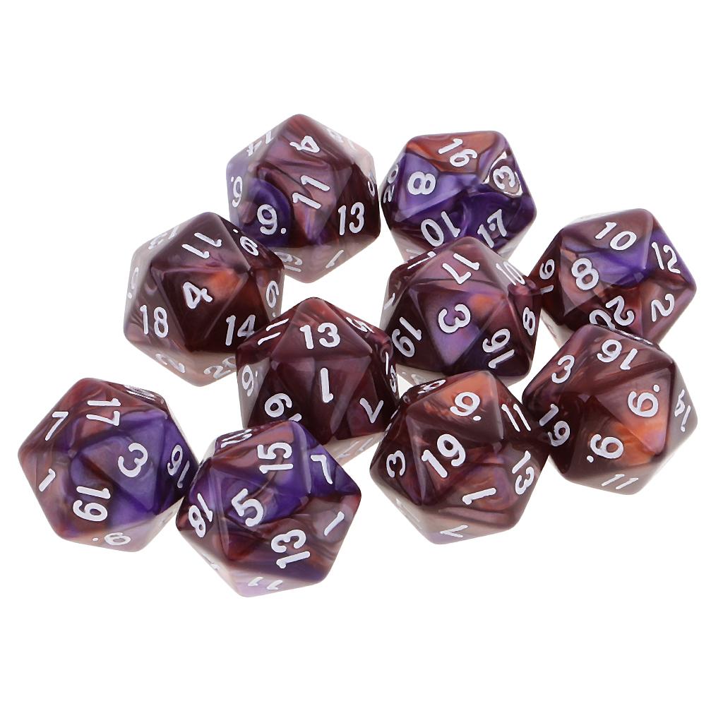 10pcs Polyhedral 20 Sided Dice - Board Game Digital 评论和价格