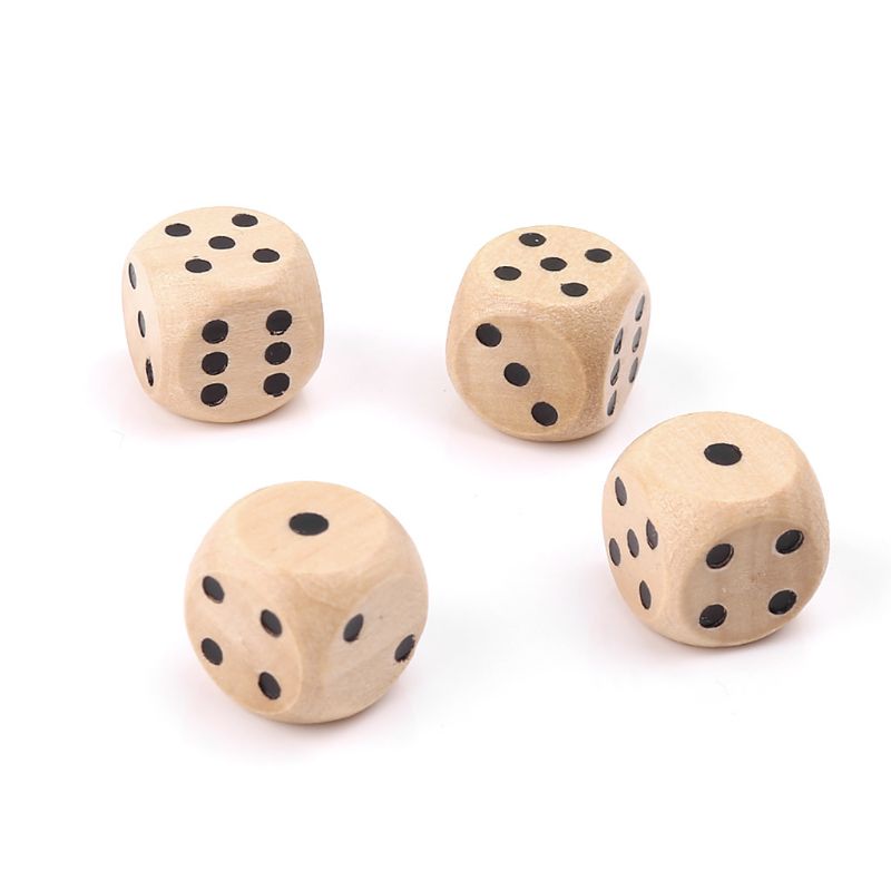 10Pcs Wooden 6 Sided D6 Faces  - Board Game Digital 评论和价格
