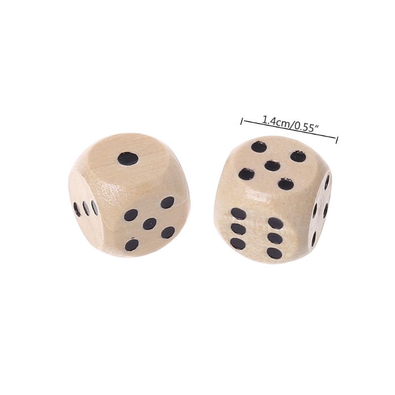 10Pcs Wooden 6 Sided D6 Faces  - Board Game Digital 评论和价格